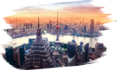 城市印象上海旅游文化宣傳海報背景